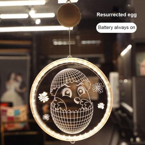 Ramadan Festival Hanging Lamps Easter Treat Rabbit 3D Ornaments LED Night Lights Home Holiday Party Decoration Supplies
