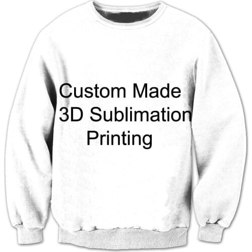 REAL American SIZE Custom - Create your own - 3D Sublimation Print Crew neck Sweatshirt - plus size