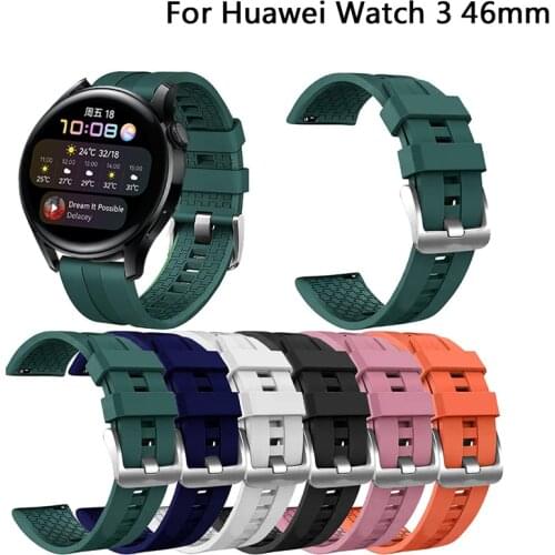 22mm Silicone Wrist Band Strap for Huawei Watch 3 Sport Smart Watch Band Replacement Wristband Bracelet For Huawei Watch 3 Pro