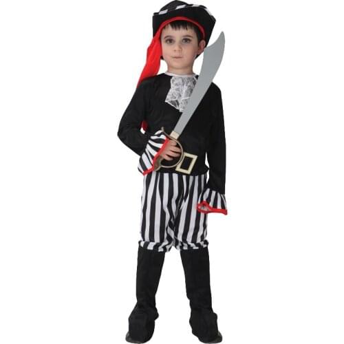 SHICAI Elegant little pirate costume Christmas party dress up props Halloween Fancy cosplay Dress child costume Free Shipping