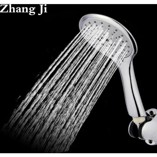 ZhangJi Ultrathin Five Function Bathroom Shower Heads Water Saving Rainfall High Pressurized Boost Adjustable Chrome Shower Head