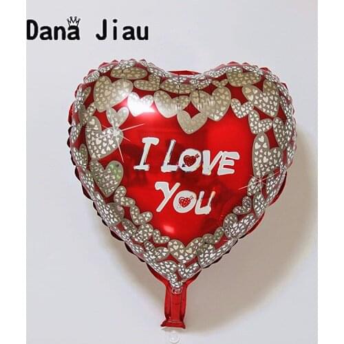 18Inch I LOVE YOU red heart wedding Balloon Birthday Valentines Day gift sweet anniversary Party Decoration Balloons
