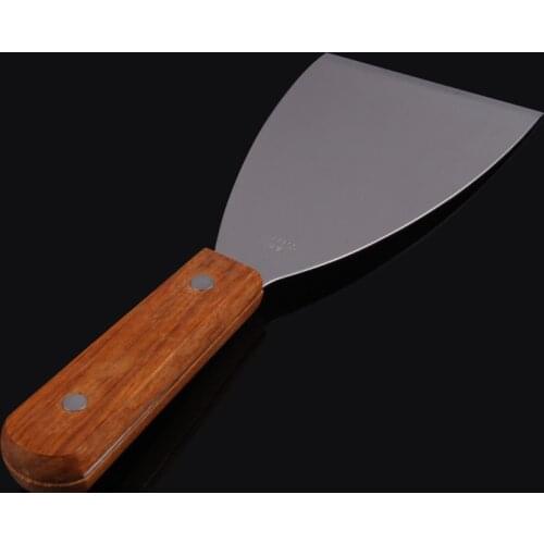 High Quality Useful Stainless Steel Pancake Turner Spatula Scoop with Wooden Handle Tableware Super