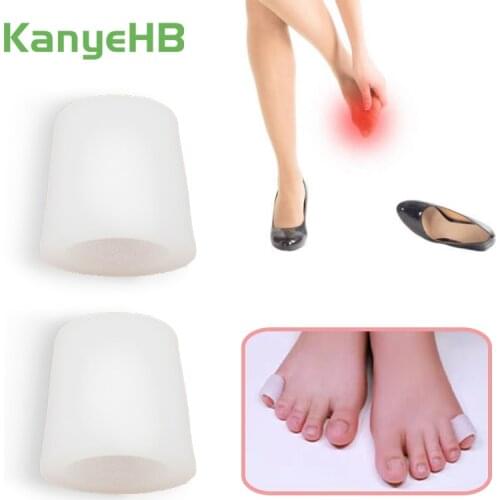 2Pcs Silicone Gel Transparent Little Toe Protector Callus Corn Corrector Hammer Toe Separator Foot Care Tool Feet Suport H051