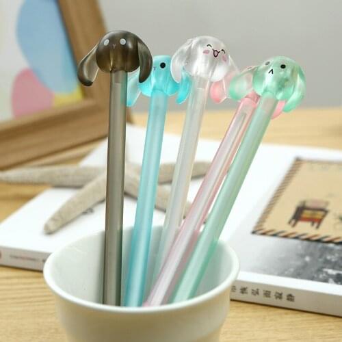 36 pcs/lot Creative Crystal Rabbit Gel Pen Cute 0.5 mm black Ink Signature Pens Promotional Gift Office School Supplies