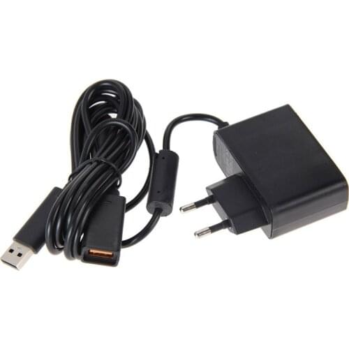 Lack AC Power Supply EU Plug Adapter USB Charging Charger For Microsoft For Xbox 360 Kinect Sensor