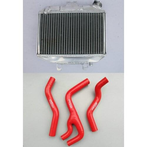 Aluminum Radiator FOR Honda CR125R CR125 CR 125R 125 R 1998 1999 CR125R/CR125RX/CR125RW 98 99 & Silicone Y Hose