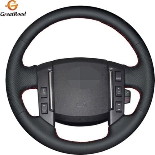 Handsewing Black Artificial Leather Steering Wheel Covers for Land Rover Freelander 2 2007 2008 2009 2010 2011 2012