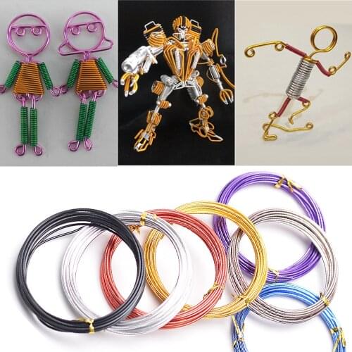 5-10 Meters Aluminum Wire 1mm/1.5mm/2mm Versatile Painted Colored Anadized Round Aluminium Craft Wire For DIY Jewelry Findings