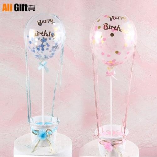 Hot Selling Birthday Cake Decoration Ornaments Flower Basket Balloon Set Birthday Party Dessert Table Scene Decoration Ornaments