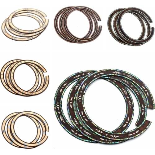 Rosewood Inlay Real Abalone Shell Color Shell Guitar Sound Hole Circle Acoustic Guitar Accessories Wood Guitar Soundhole