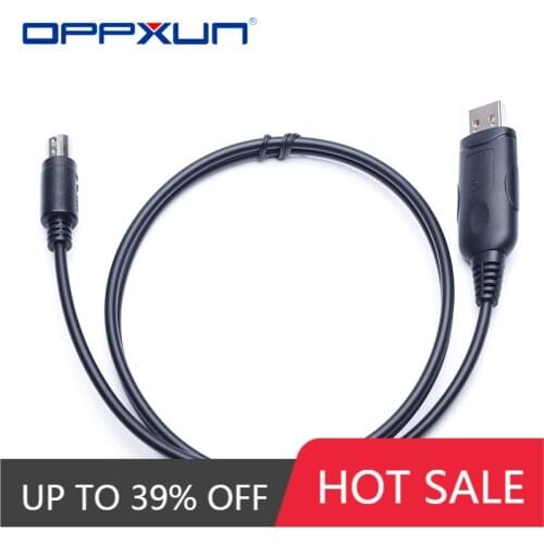 OPPXUN Com Programming Cable +Cd for Yaesu FT-857D FT897D FT817 FT857 FT-100 VX-1700 Radio Walkie Talkie