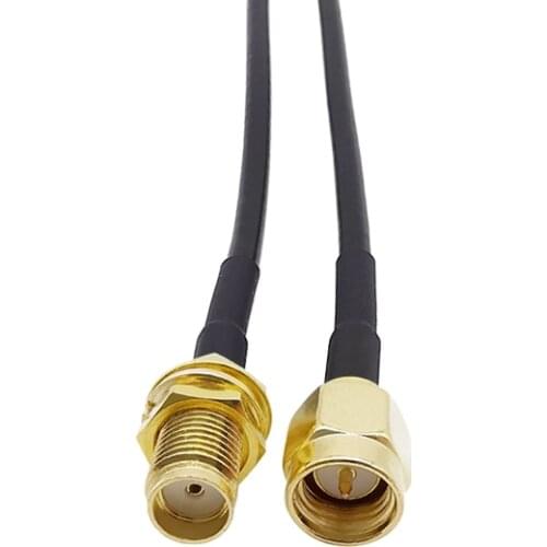 RG174 Cable SMA Male To SMA Female Plug to Jack Nut Bulkhead WIFI Antenna Extension Coax Jumper Pigtail 7/10/15/20/30/50cm