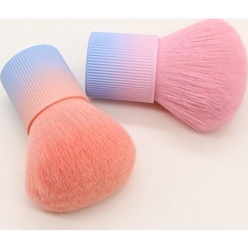 Gradient Color Powder Brush Mushroom Head Cartoon Short Rod Makeup Brush Face Beauty Practical Tools Soft Base Brush