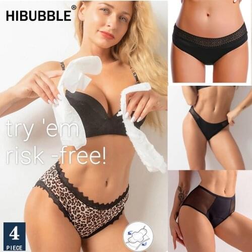 Hot Four-layer Fast Absorbent Menstrual Briefs Leak Proof Menstrual Panties Physiological Underwear Women 4 Pcs/Lot