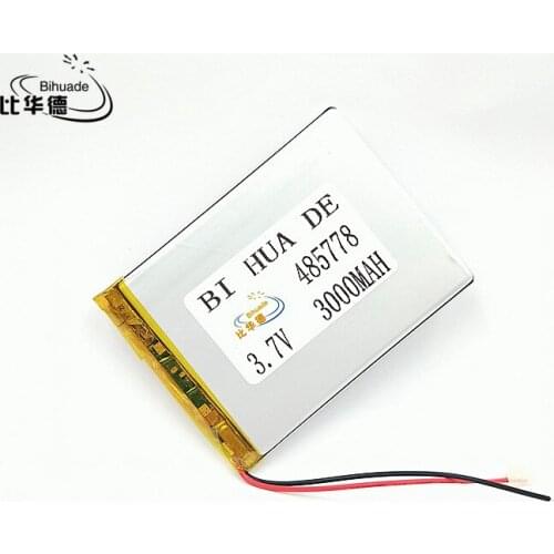 Li-Po Polymer battery 3000mah 3.7 V 485778 smart home MP3 speakers Li-ion battery for dvr,GPS,mp3,mp4,cell phone,speaker
