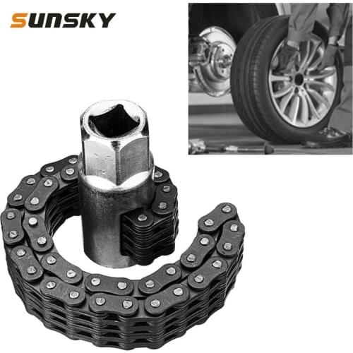 Oil Filter Chain Wrench Spanner Remover Adjustable Auto Repair Tool
