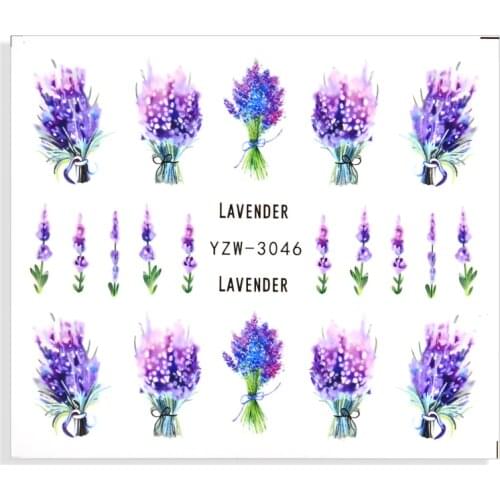 4 Pc Colorful Flower Leaf Plants Leaves Summer Nail Sticker Small Fresh Designs Nail Art Stickers Manicure DIY Decorations