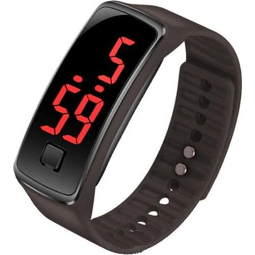 New Digital LED Watches Candy Color Silicone Rubber Touch Screen Digital Watches women men Children Bracelet Sports Wristwatch