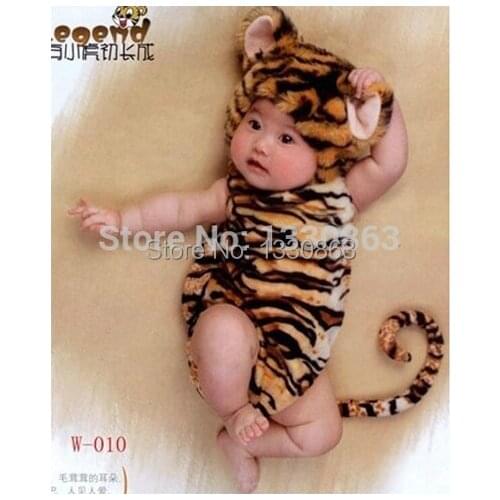 Soft New newbosrn Baby Costume Photography Prop Tiger Infant Girl and Boy Knit Crochet
