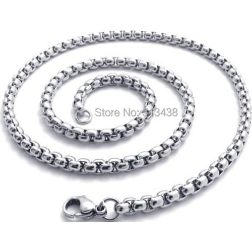 Lot 10pcs 3.2mm Fashion Square Rolo Chain Necklace Stainless Steel Wholesale 19.6