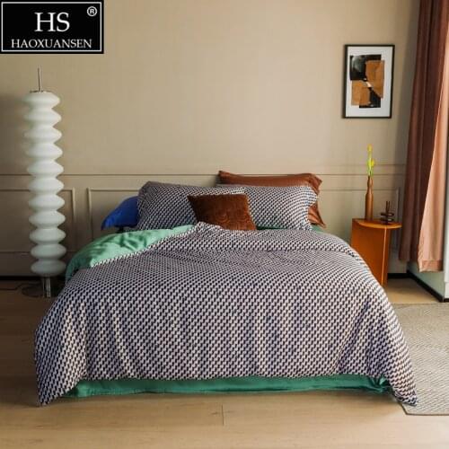 Dense Water Droplets 4Piece Bedding Set Tencel Lyocell Pillowcase Duvet Cover Fittedsheet /Bedsheet Queen King Size Nordic style