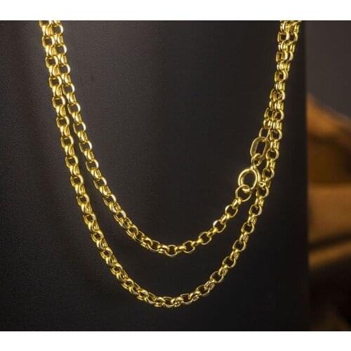 Authentic Solid Yellow Gold Chain Necklace/ Cable Chain Necklace/ 2.11g
