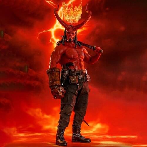 Hot Toys MMS527 1/6 Hellboy Collectible Figure Model 12'' Male Soldier Action Body Doll Full Set Toys for Collection
