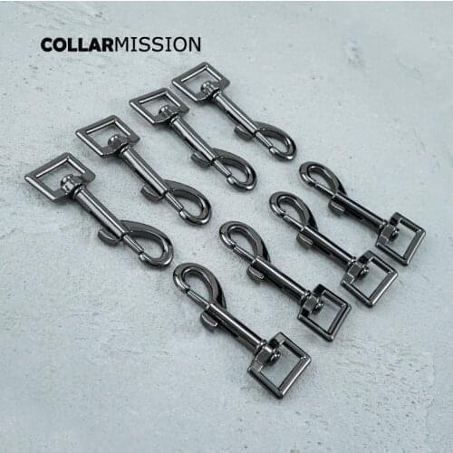 20mm high-quality metal non-welding hook buckle for pet dog collar dog leash webbing bag accessories gun black PK20QH