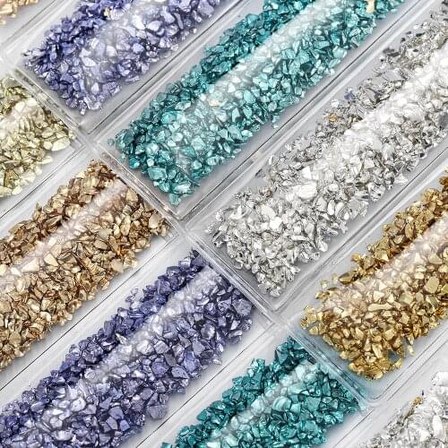 Multi Color Broken Glass Stones Crystal UV Epoxy Resin Filler for DIY Crafts Nail Art Decorations Jewelry Making Mold Fillings