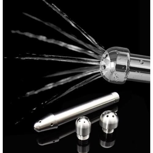 Stainless Steel Shower Enema Water Nozzle 3 style Plug Head Enema Anal Cleaning A241
