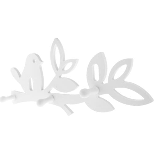 CARVED BIRDS OVER DOOR HOOK STORAGE HANGER COAT RACK SCREW ON WALL MOUNT HAT KEYS HOOK