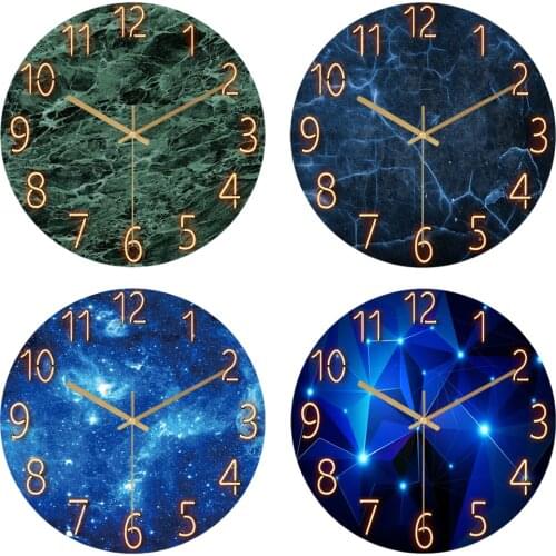 12'' Modern Wall Clock,Decorative Silent Wall Clocks with Non Ticking Quartz Movement for Kitchen, Living Room Decor
