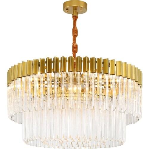 Light luxury chandelier villa luxury living room restaurant hotel creative personality glass post-modern chandelier