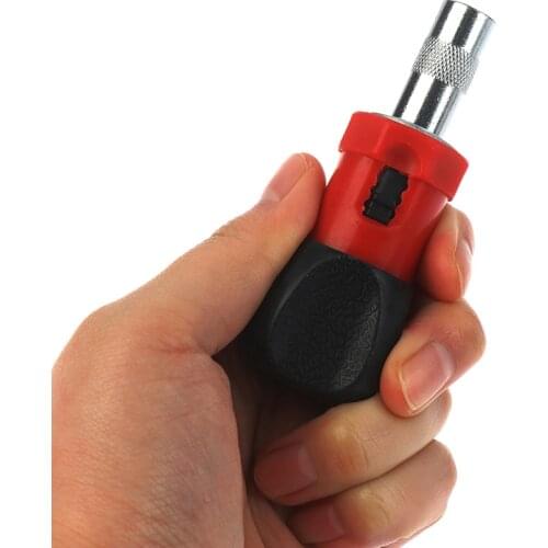 Carbon Steel Key Ratchet Screwdriver Wrench Handle Ratchet Socket Screw Driver 6.35mm