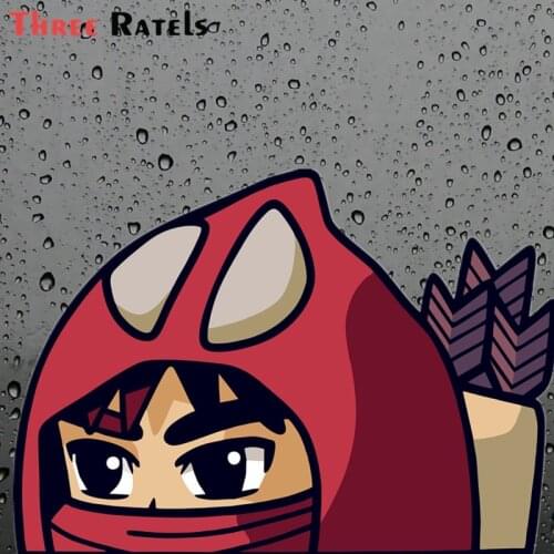 Three Ratels FC233 Funny 3D PRINCE ASHITAKA Peeking Decal Laptop Bike Car Anime Sticker Toy Luggage Skateboard Stickers