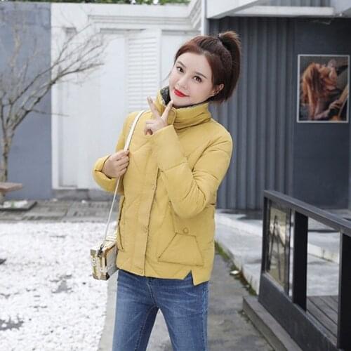 Womens short cotton clothes thickened 2019 winter new Korean version 100 cotton-padded cotton-padded clothes students cotton
