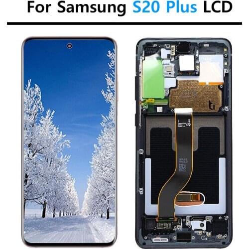 For Samsung Galaxy S20 Plus LCD With Frame 6.7Inch S20+ G986 G986F G986F/DS Display Touch Screen Assembly For Samsung S20 Plus