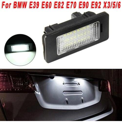 1pc Car LED Light License Plate Lamp Bulb DC 12V Exterior Replacement Accessories For BMW E39 E60 E82 E70 E90 E92 X3/5/6