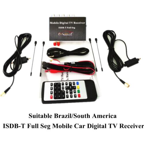 140-190km/h Double Antenna ISDB-T Full Seg Mobile Digital TV Box Car TV Receiver For Brazil Chile Argentina Peru Japan