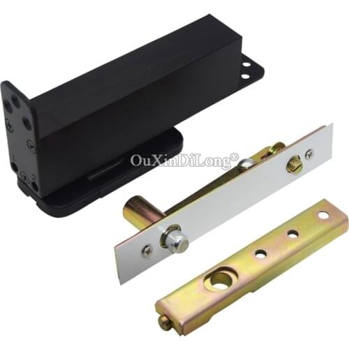Brand New 2Sets Heavy Adjustable Door Pivot Hinges 90° Positioning Buffer Close Door Floor Spring Hinges Install Up and Down