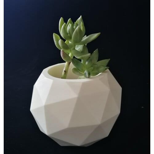 3D Concrete Mould Vase Molds Silica gel Garden flower pot SILICONE Mold Geodesic Sphere MEDIUM Candle Mold