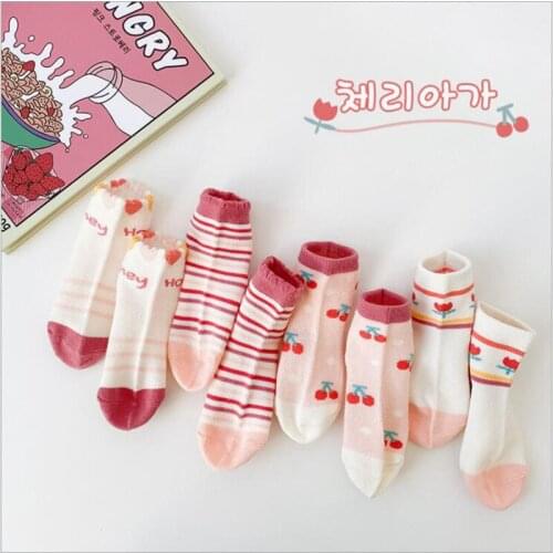 4 Pairs/lot Cute Cartoon Baby Girls Socks spring summner Soft Infant Toddler Socks Cotton Baby Boy Socks for 1-12Y