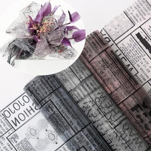 50cmx5yard/roll Soft Gauze Net Wrapping Paper Flower Bouquet Florist Supplies DIY Decor Valentines Day Flower gift Wrap