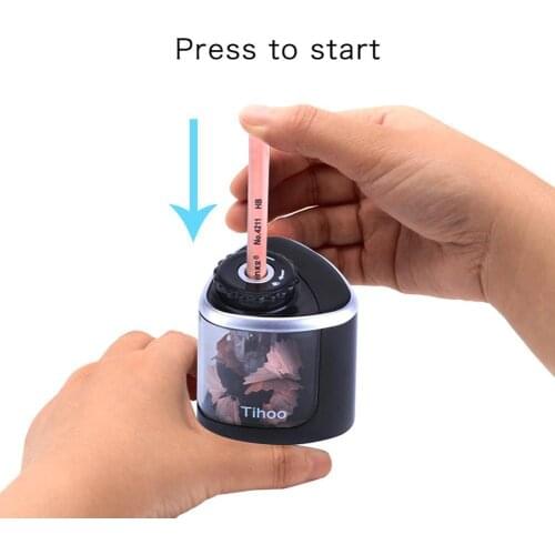 Electric Pencil Sharpener Safe Student Office Portable Time-saving School Office Safe Sharpeners Supplies K2B4