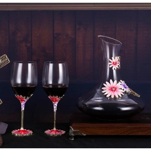 Enamel Red Wine Glass Decanters Kit Household Creative Personality Wine Glass Champagne Glass Gift Cup