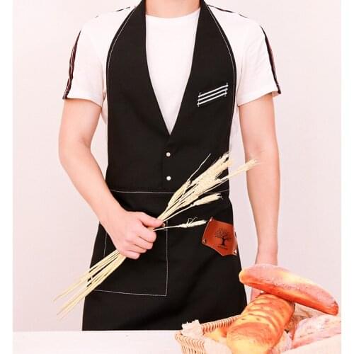 Apron Korean fashion tea shop barista cake shop men and women flower shop overalls hairdressing custom printed LOGO