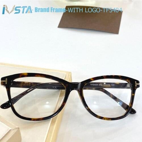 IVSTA TF5404 Cat Eye Glasses Women with Logo Luxury Brand Designer Top Quality Optical Frame with Box Prescription Glasses Lady