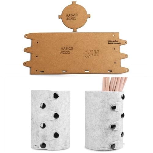 DIY Leather Pencil Holder Making Pattern Pen Vase Kraft Paper Template Sewing Drawing Stencil Handmade Mould Accessories