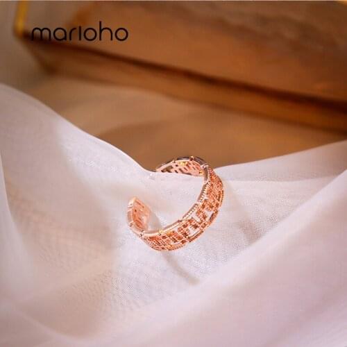 Marioho Fashion All-match Girl Adjustable Ring Tide Korean Version Of The Net Red Open Ring Sex Western Index Finger Ring Party